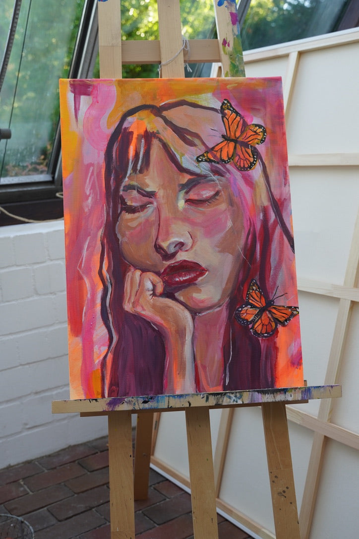 Original »PENSIVE« 30x40cm