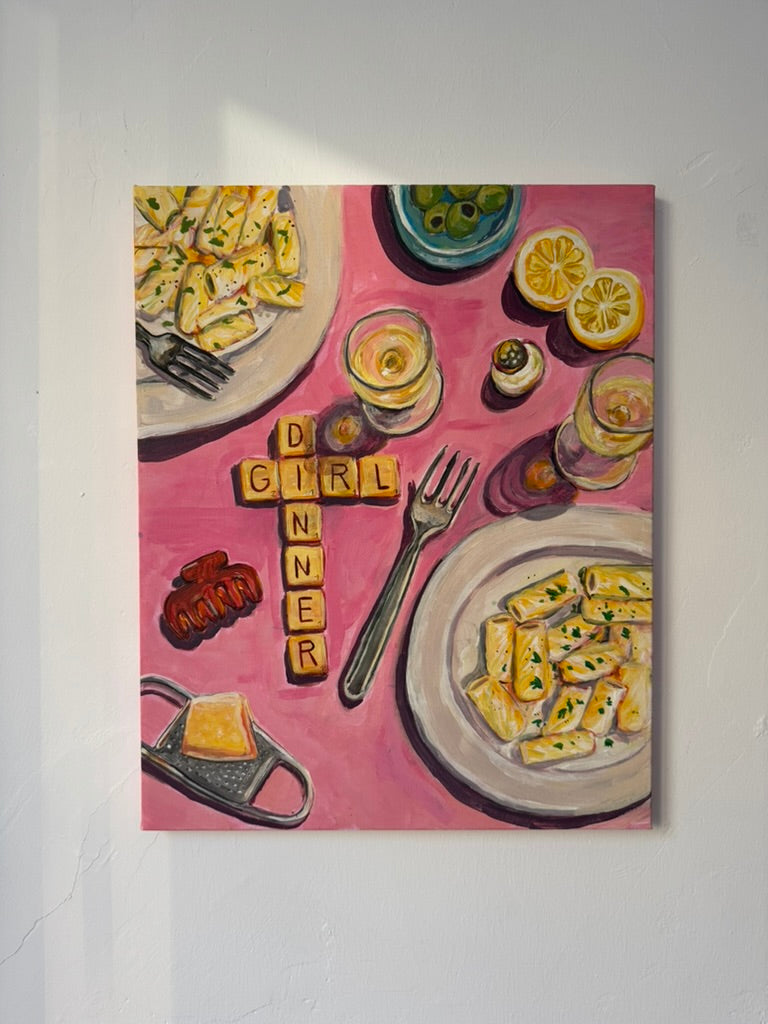 Original »GIRL DINNER« 50x70cm