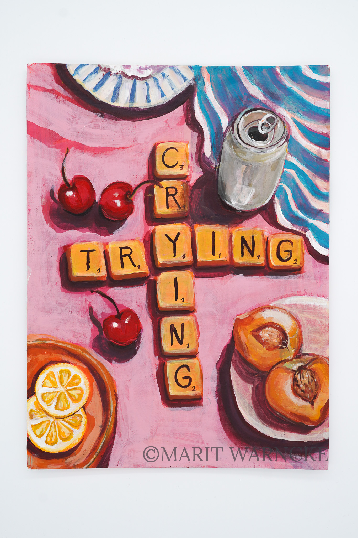 Original »CRYING TRYING« 40x30cm